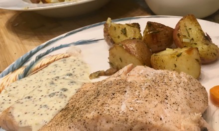 Slim Man Cooks Poached Salmon