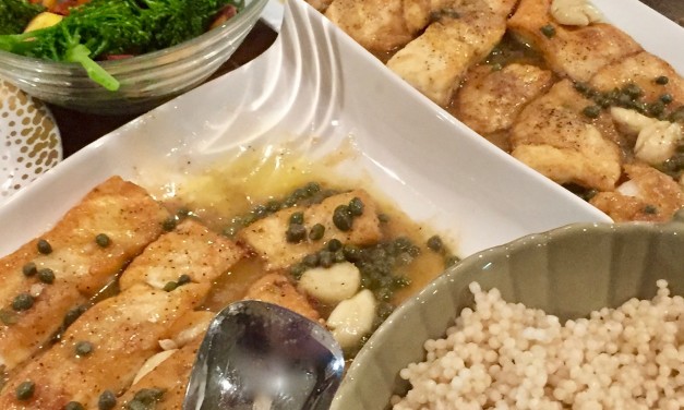 Slim Man Cooks Halibut with Capers, Lemon, and White Wine
