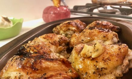 Slim Man Cooks Chicken Thighs with Lemon and Oregano